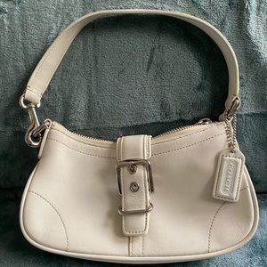 COACH White Shoulder Leather Hobo Bag